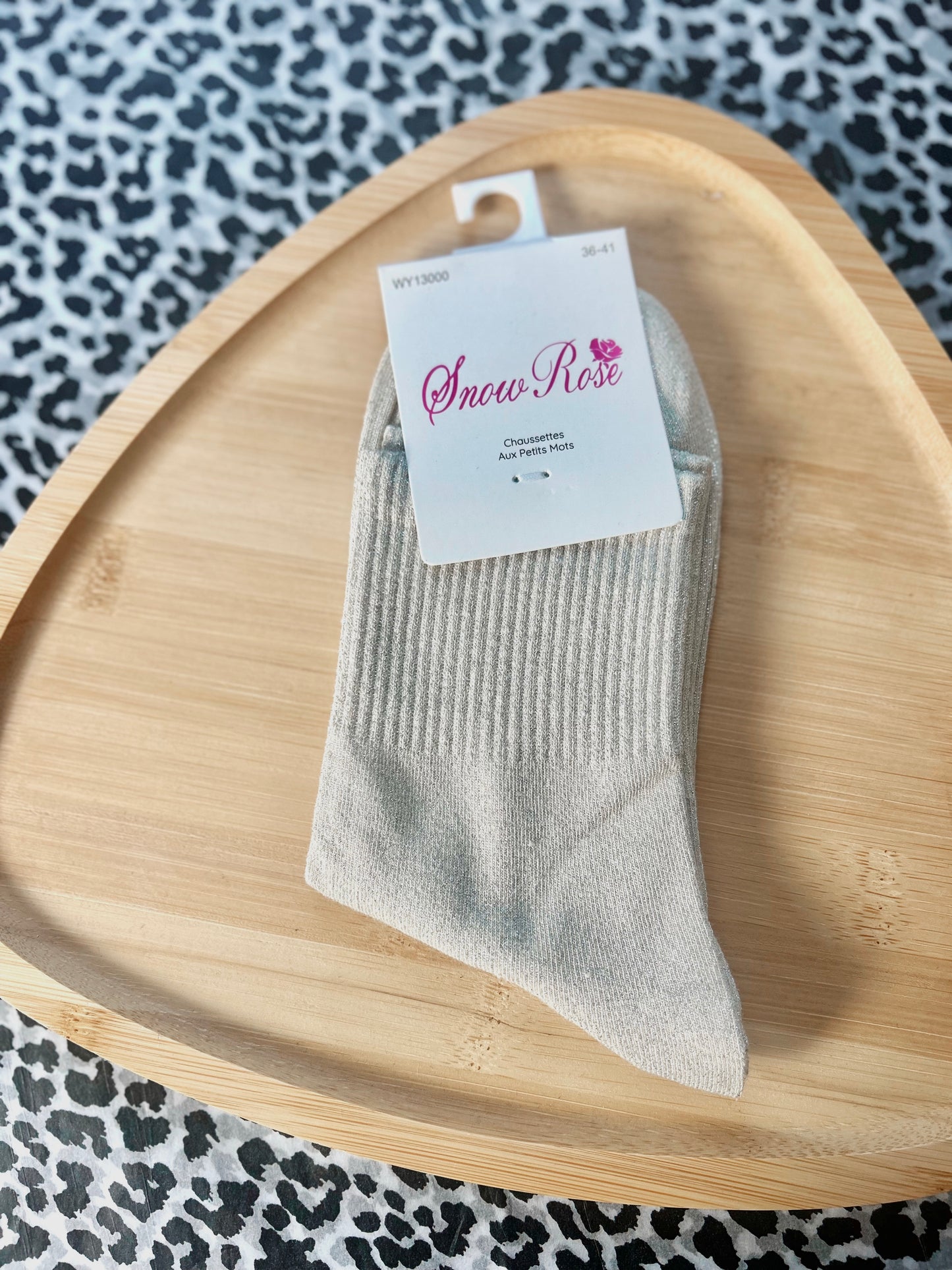 Chaussettes à paillettes unies