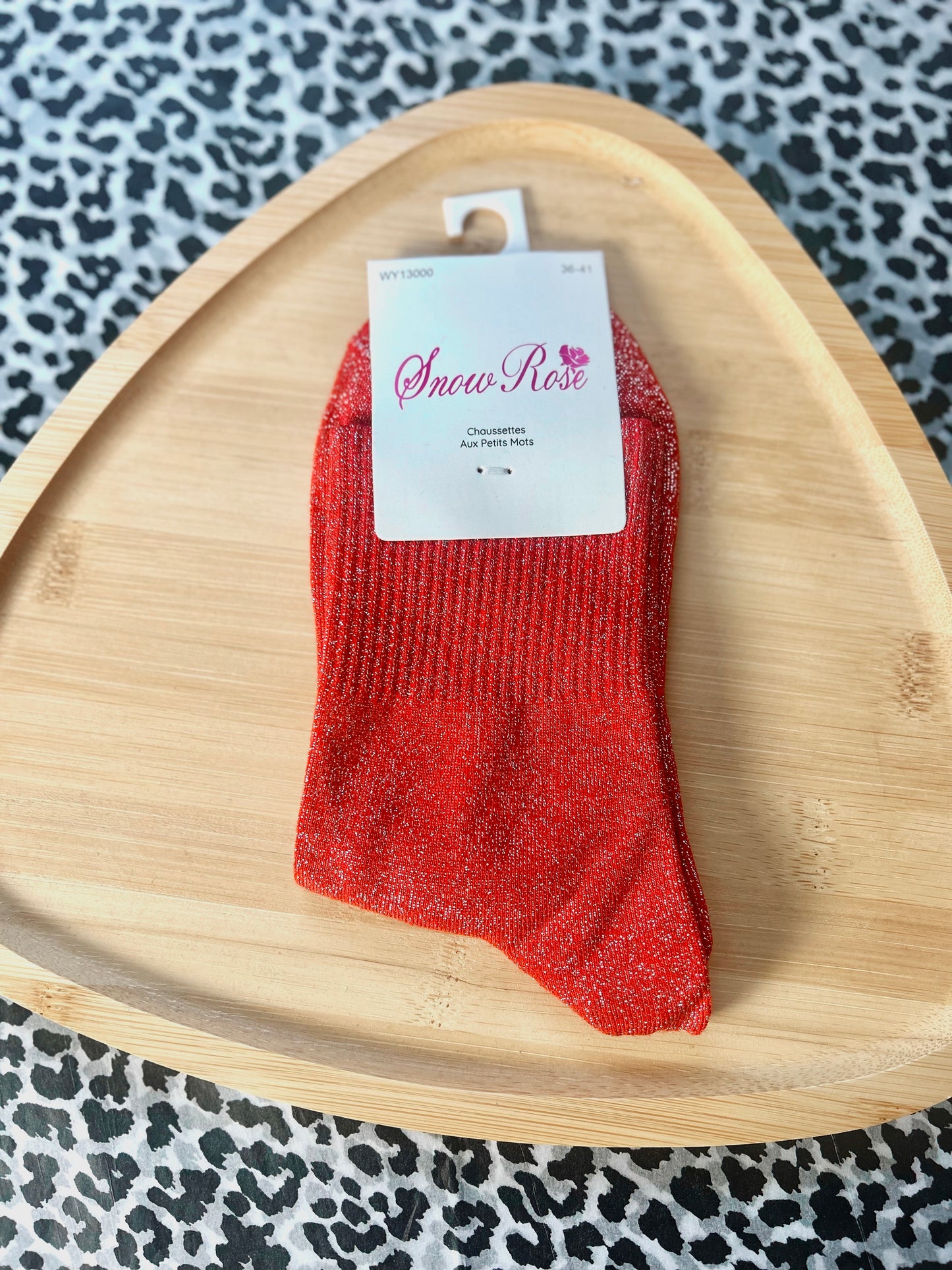 Chaussettes à paillettes unies