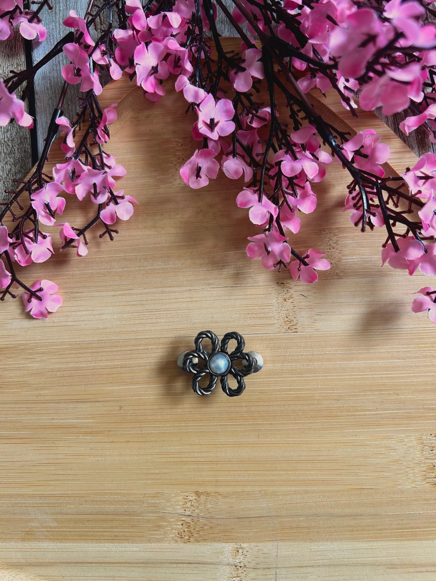 Serre-taille Fleur Noir Irisé