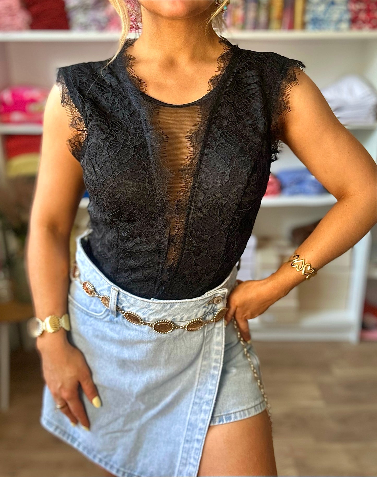 Body Dentelle Adèle Noir