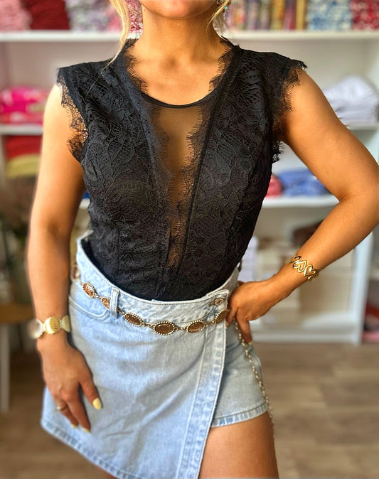 Body Dentelle Adèle Noir