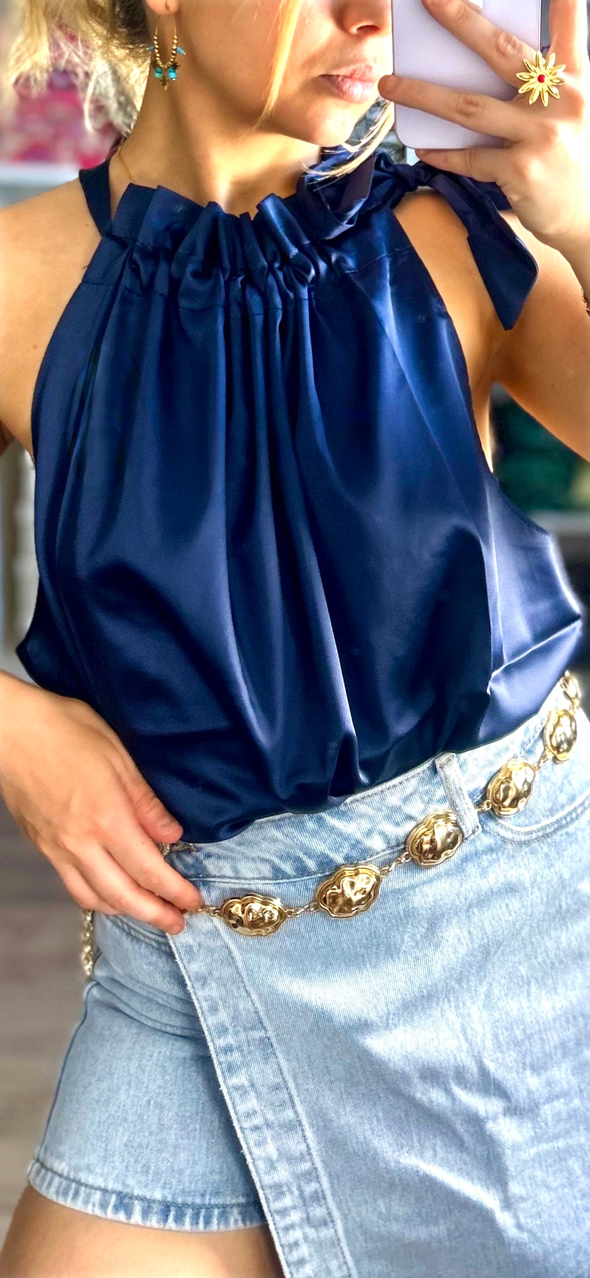 Top Aliénor Bleu Marine