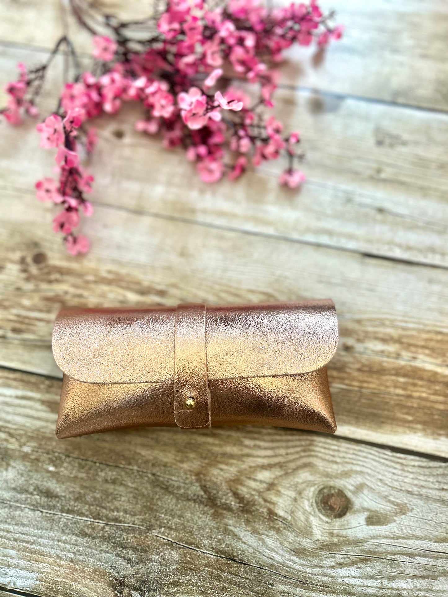 Étui à lunettes Sirius Champagne (100% cuir)