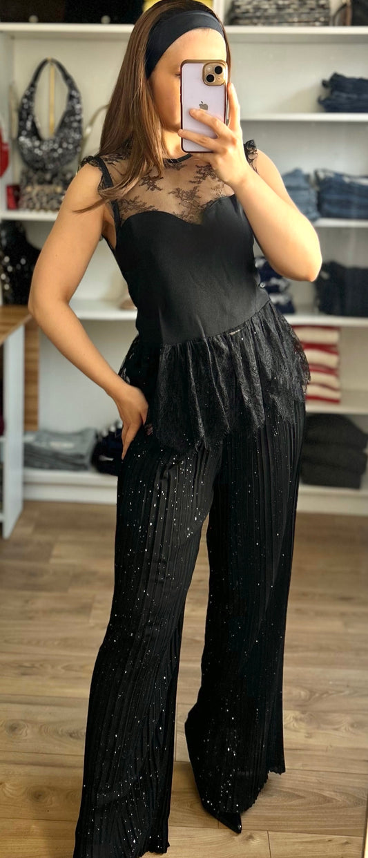 Pantalon Noa Noir à Paillettes