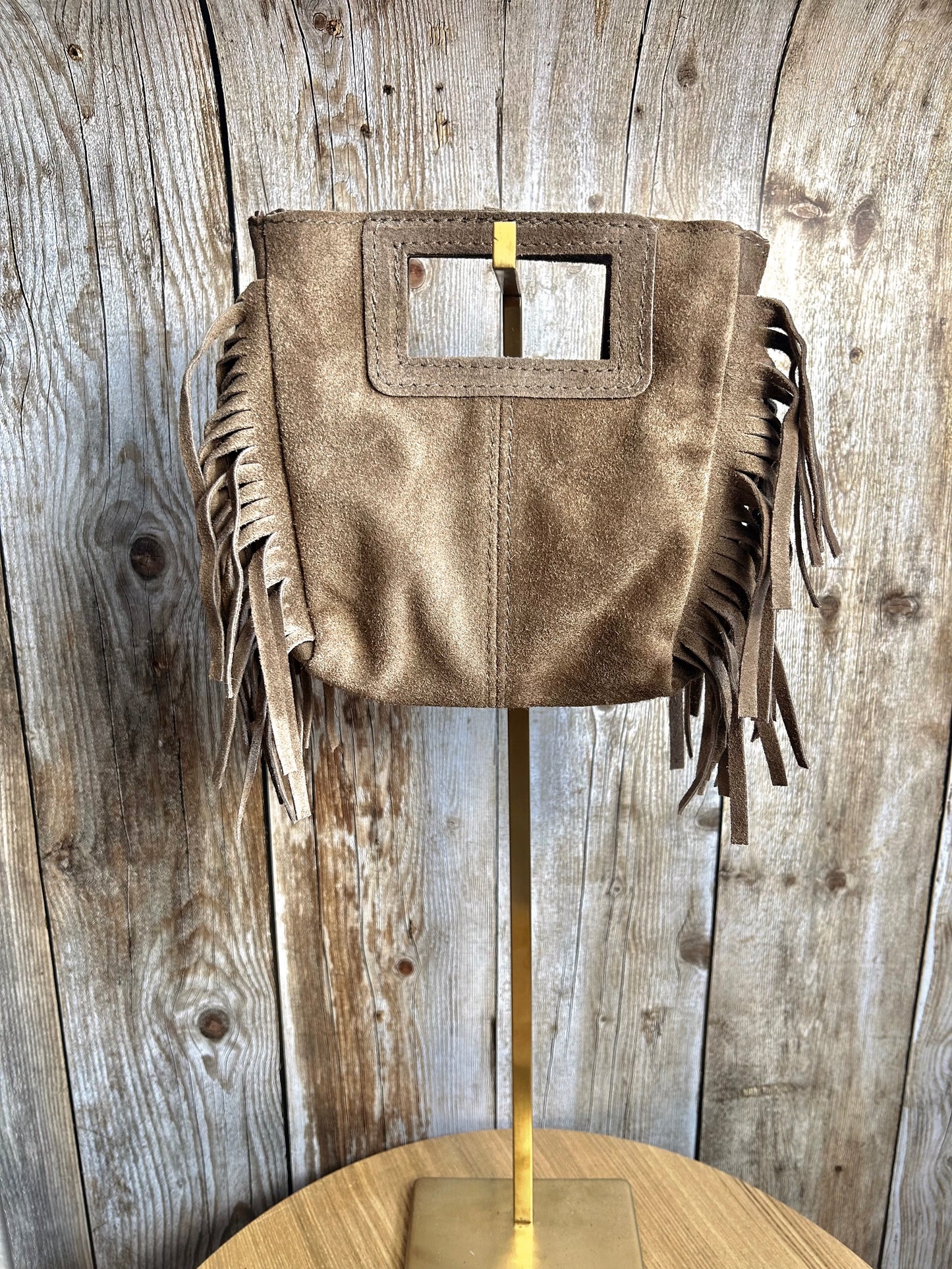 Sac Léane Taupe 100% cuir (taille S)