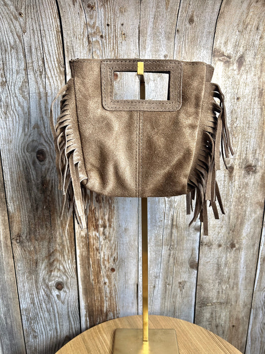 Sac Léane Taupe 100% cuir (taille S)