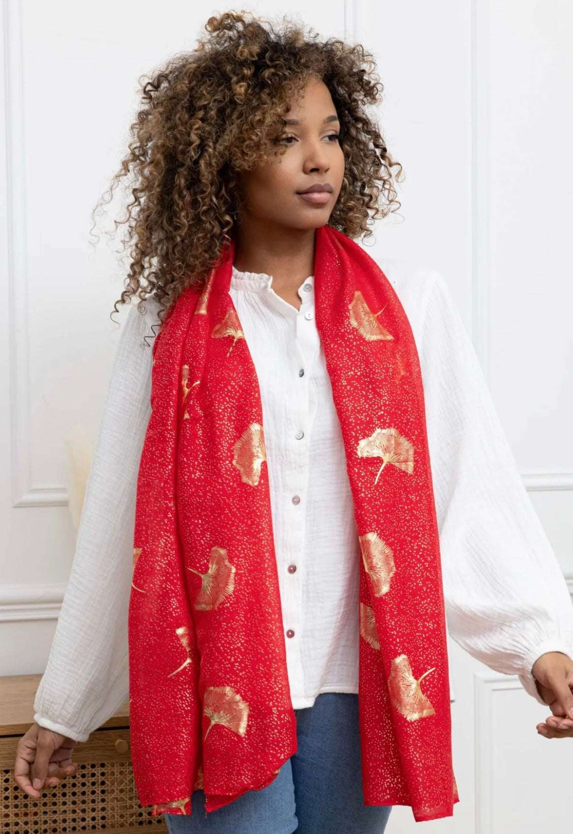 Foulard Paul Rouge à Paillettes