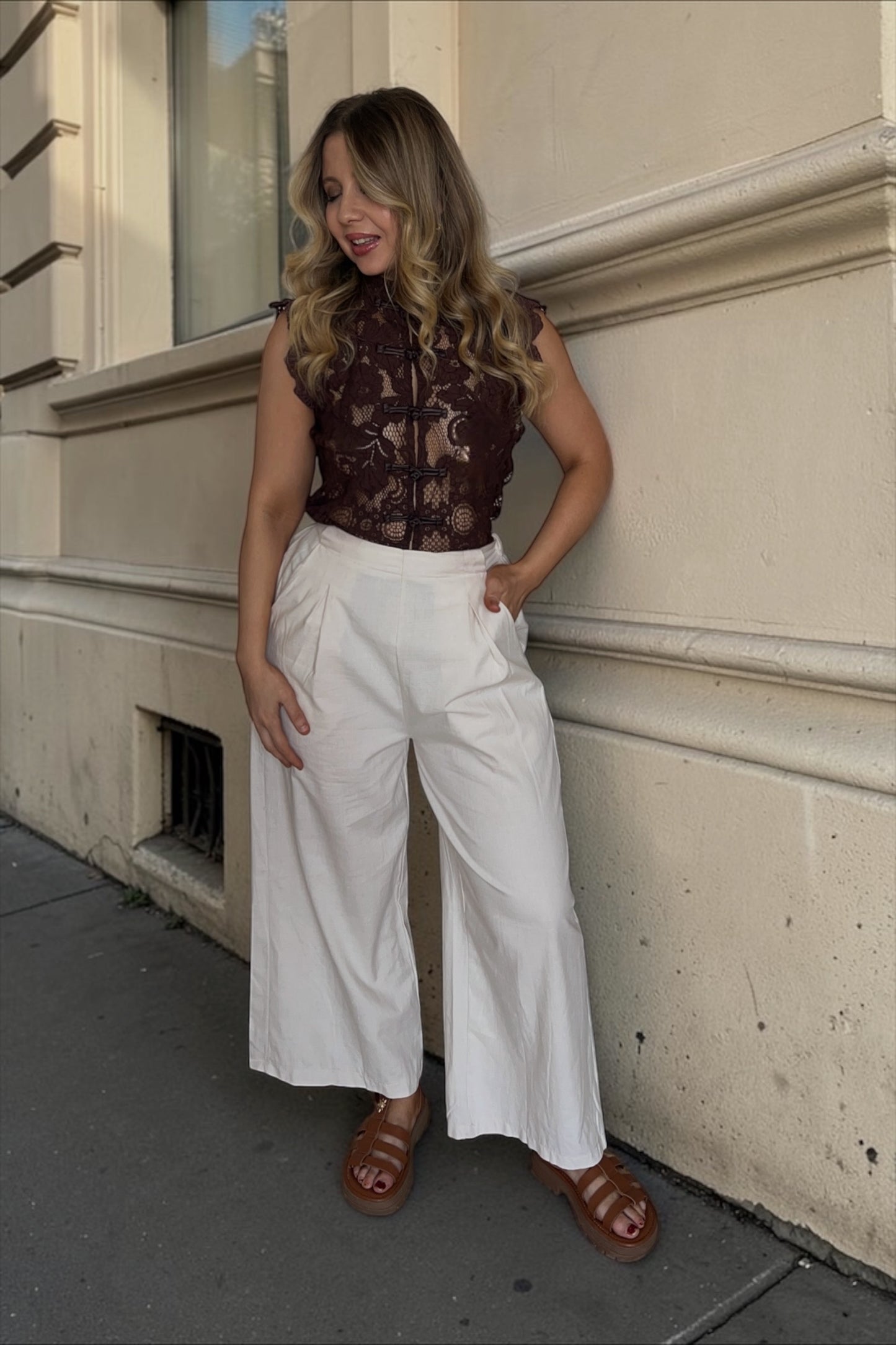 Pantalon Pénélope Beige Nude