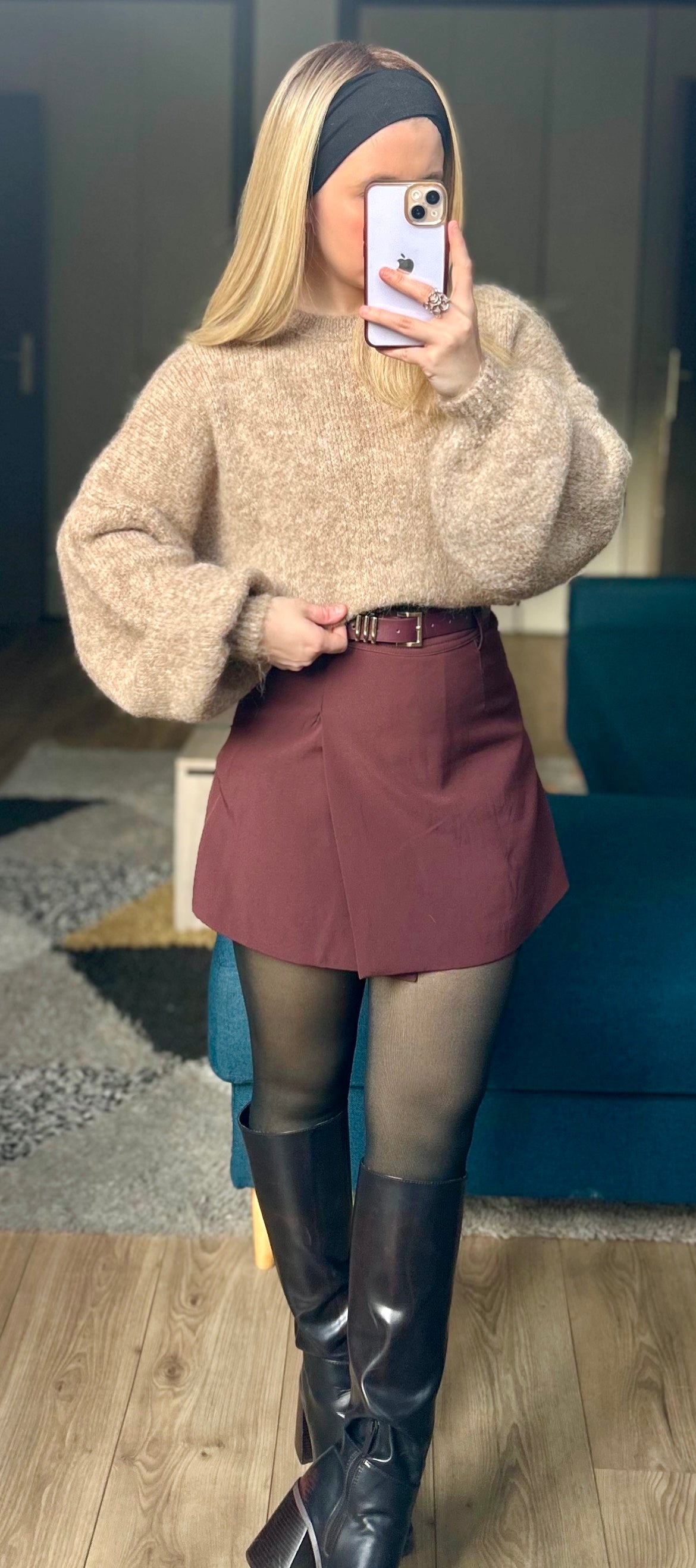 Jupe Short Maddy Bordeaux