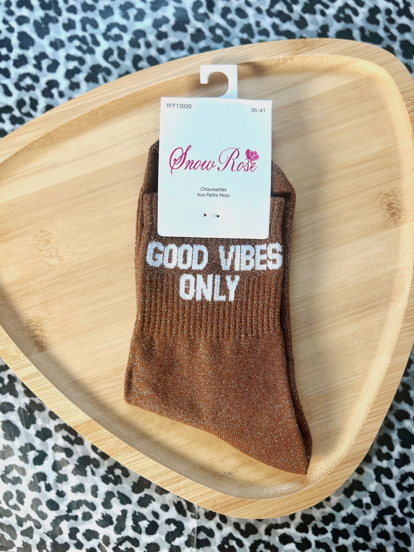 Chaussettes à Paillettes « GOOD VIBES ONLY »