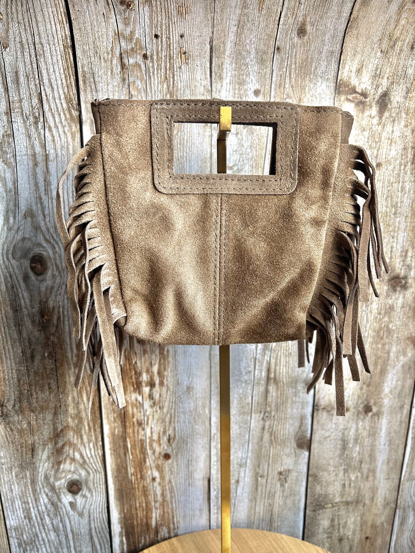 Sac Léane Taupe 100% cuir (taille S)