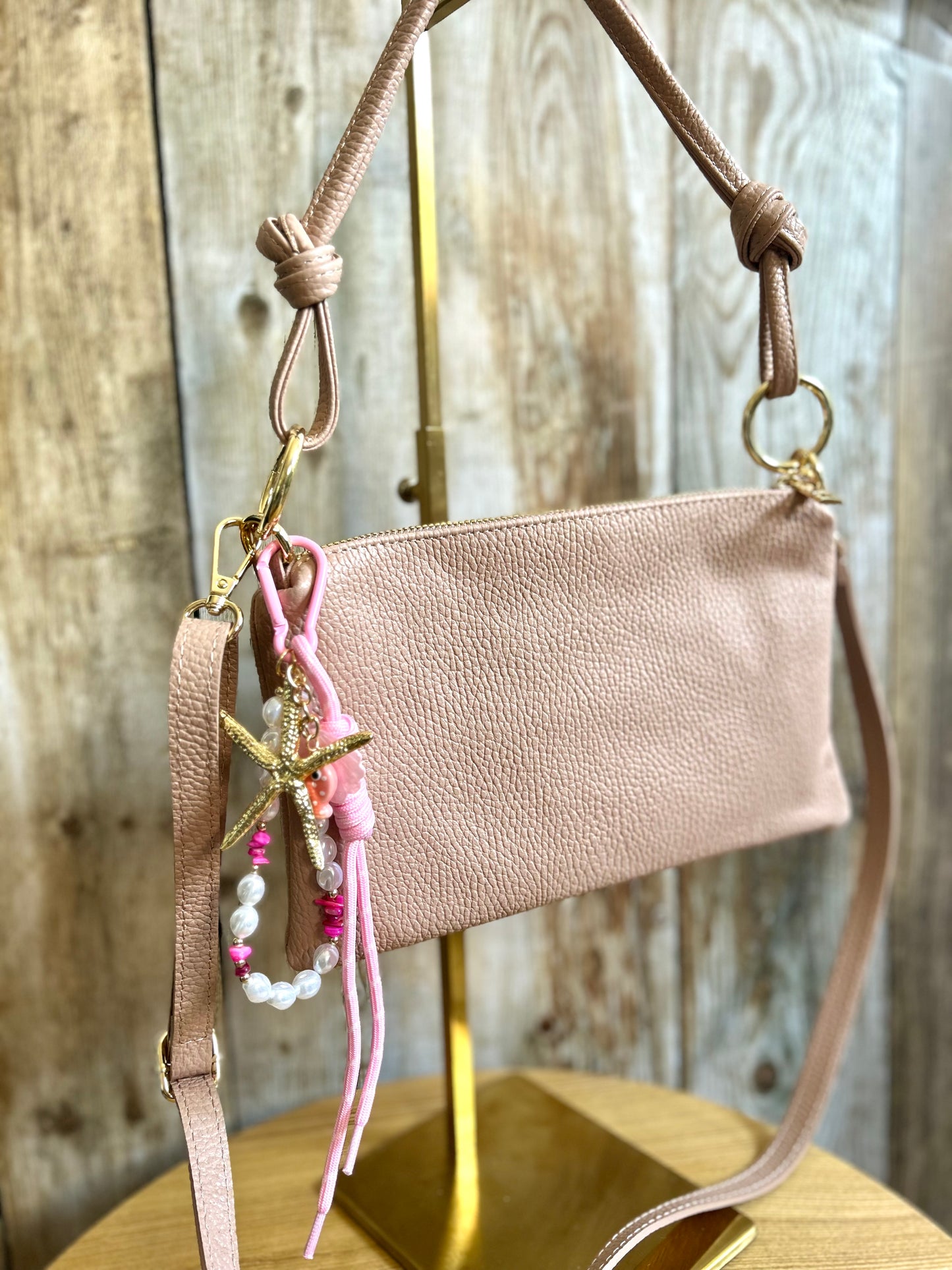 Sac Alix Rose Nude (100% cuir)
