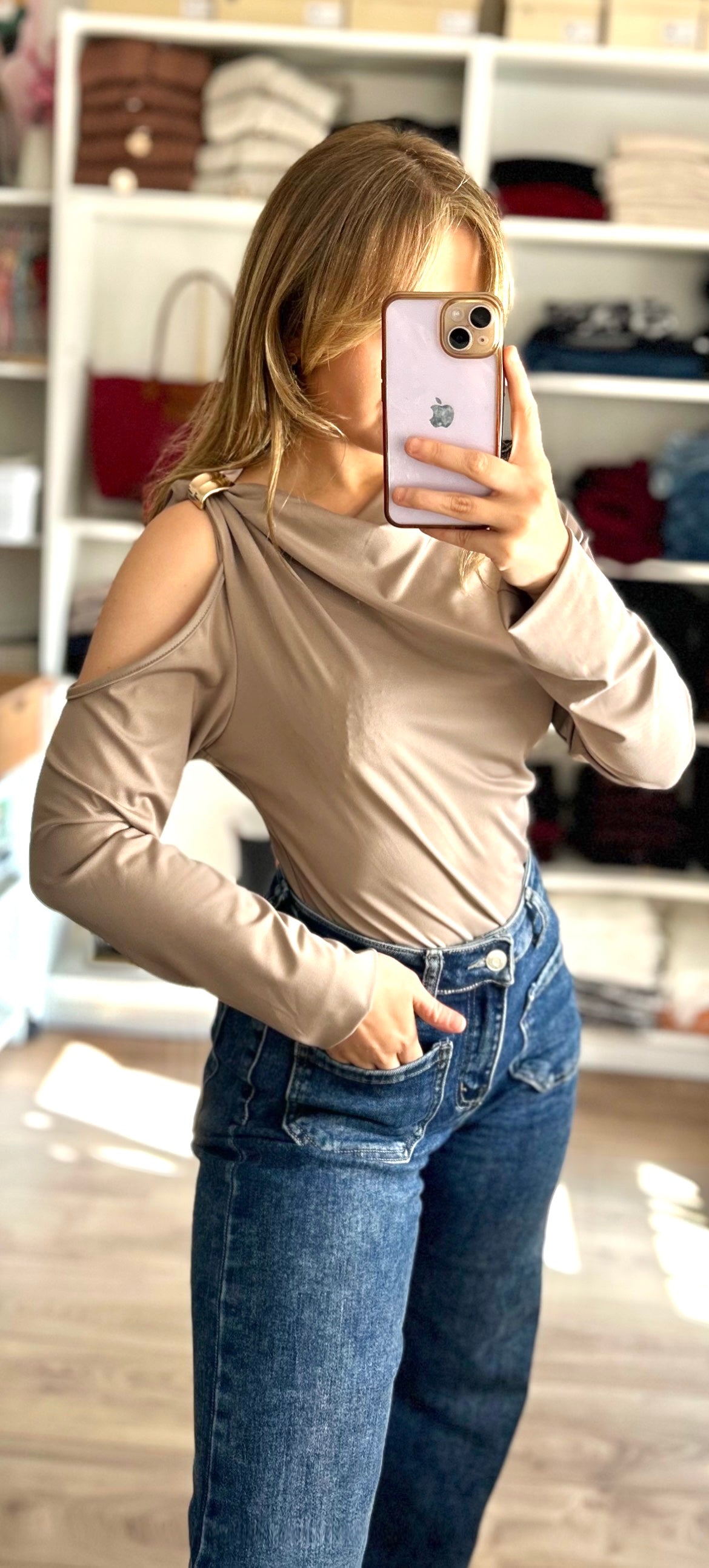 Top Cléa Taupe