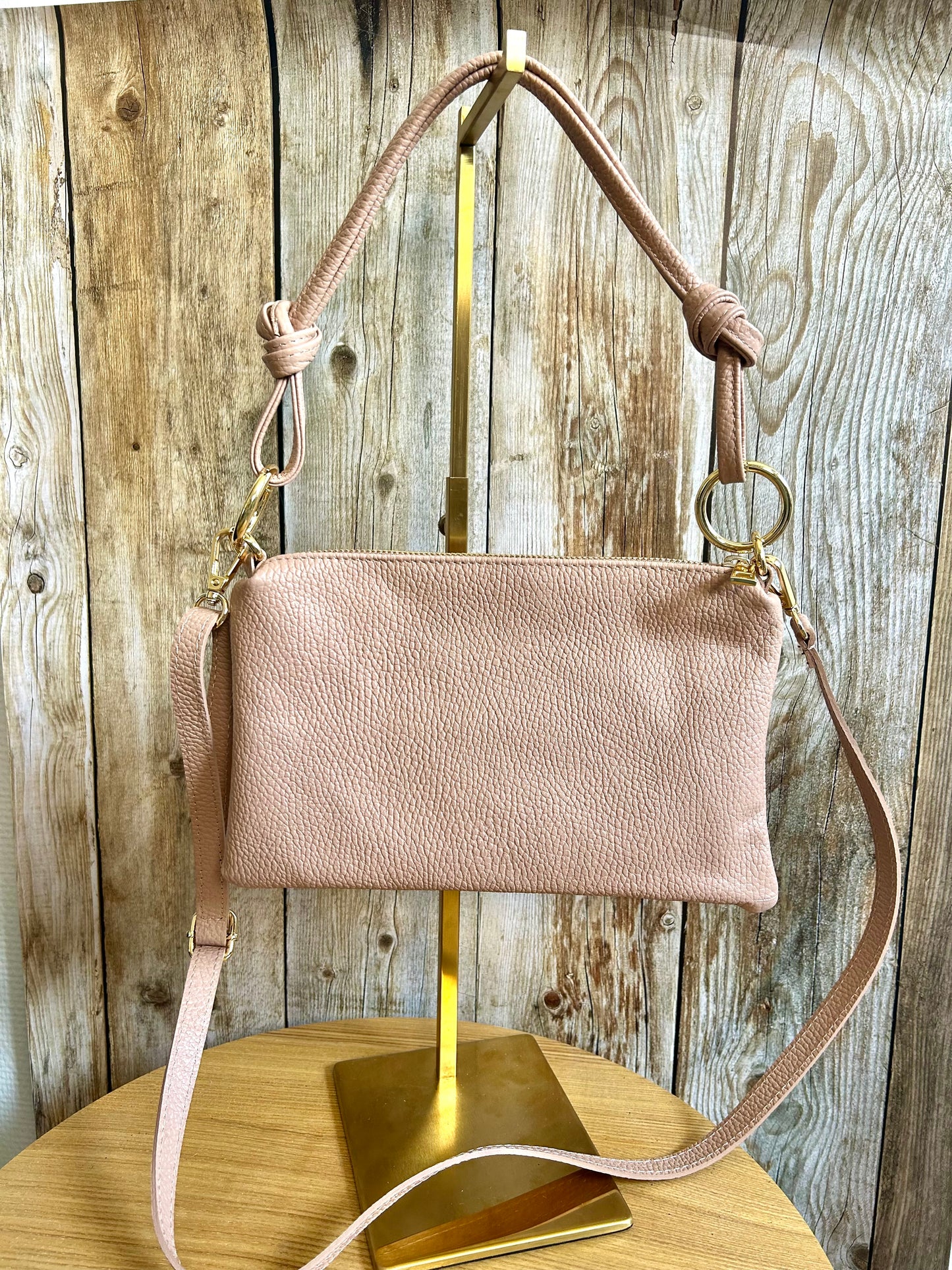 Sac Alix Rose Nude (100% cuir)