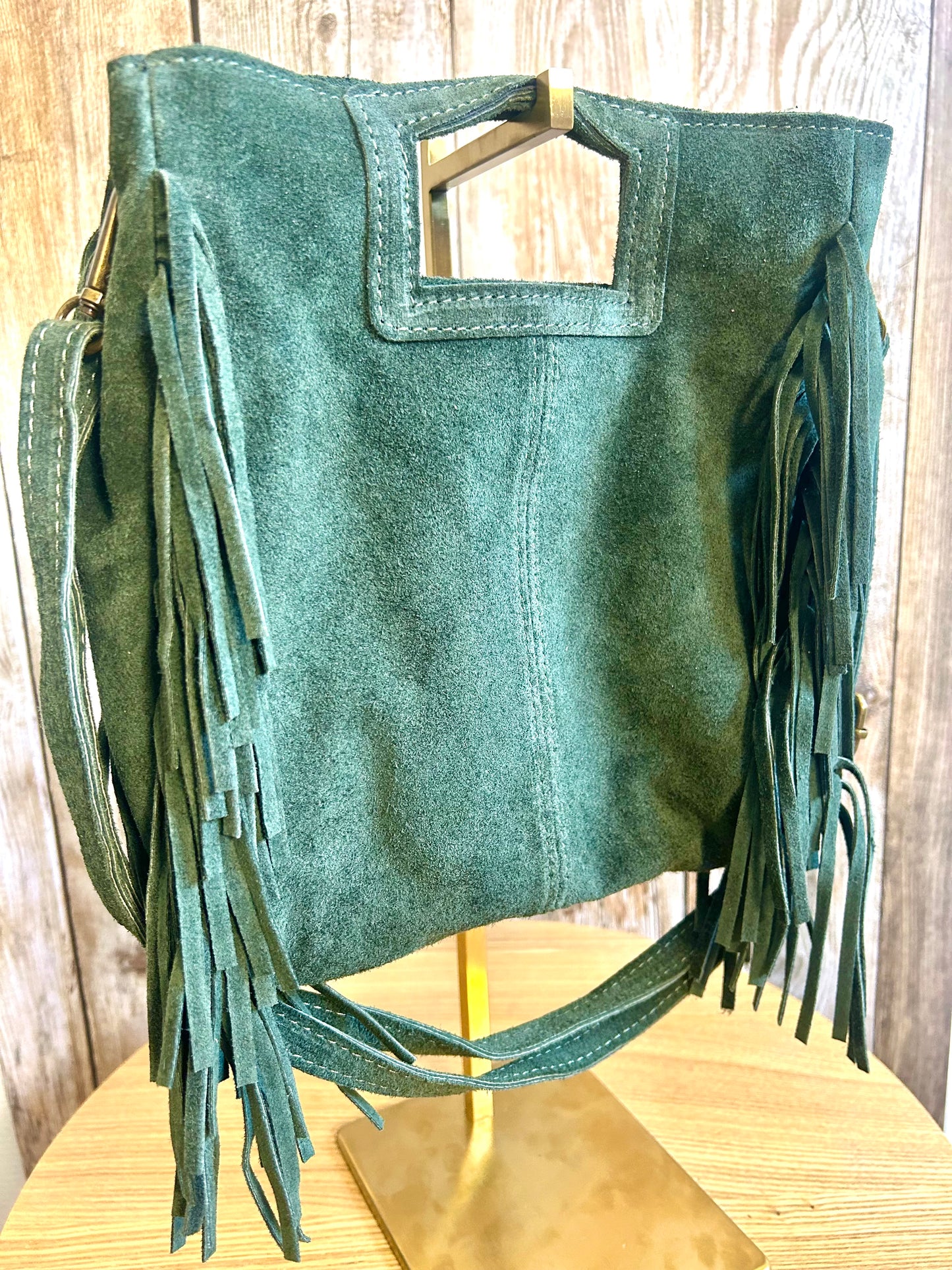 Sac Léane Kaki 100% cuir (taille M)