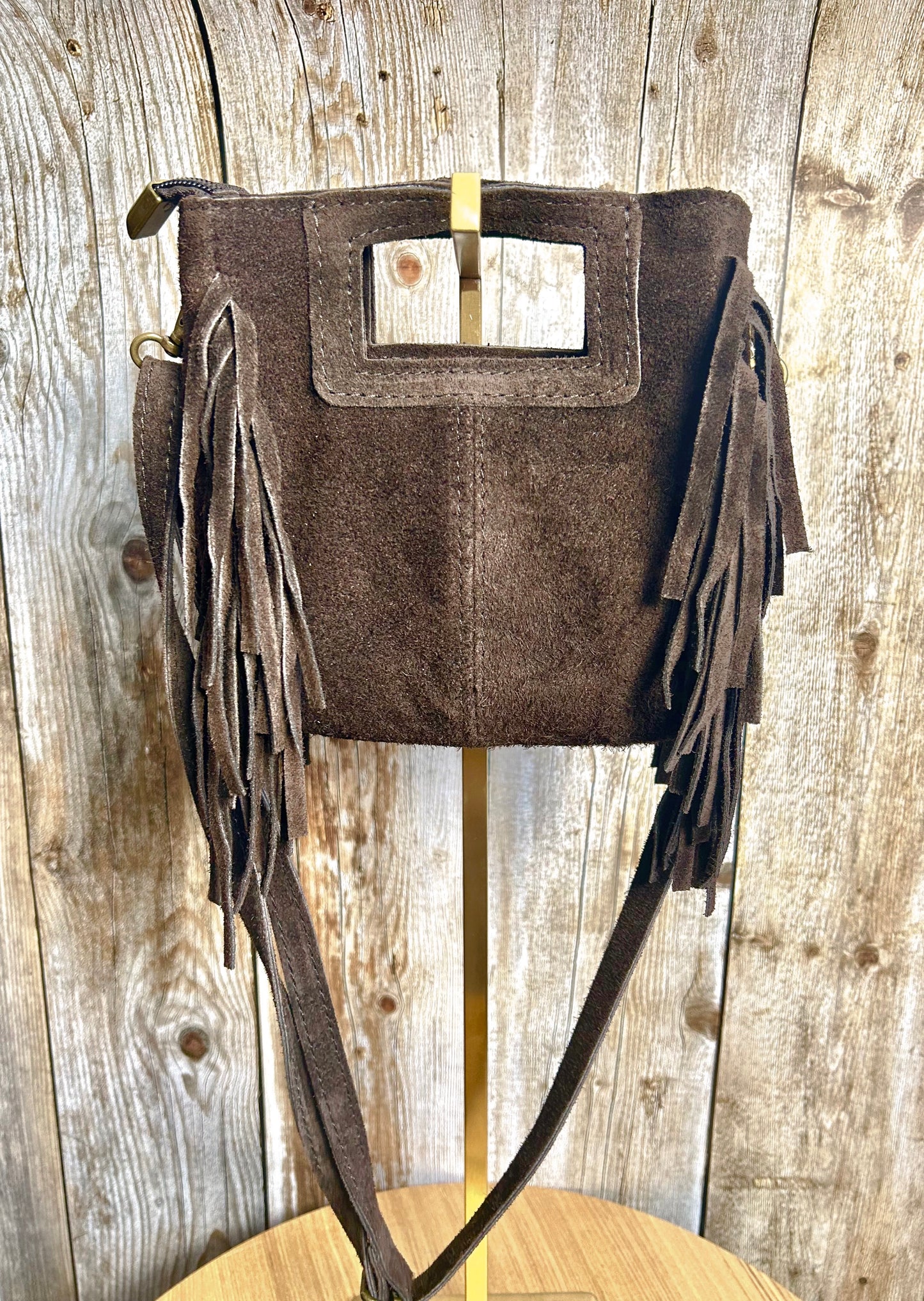 Sac Léane Chocolat 100% cuir (taille S)