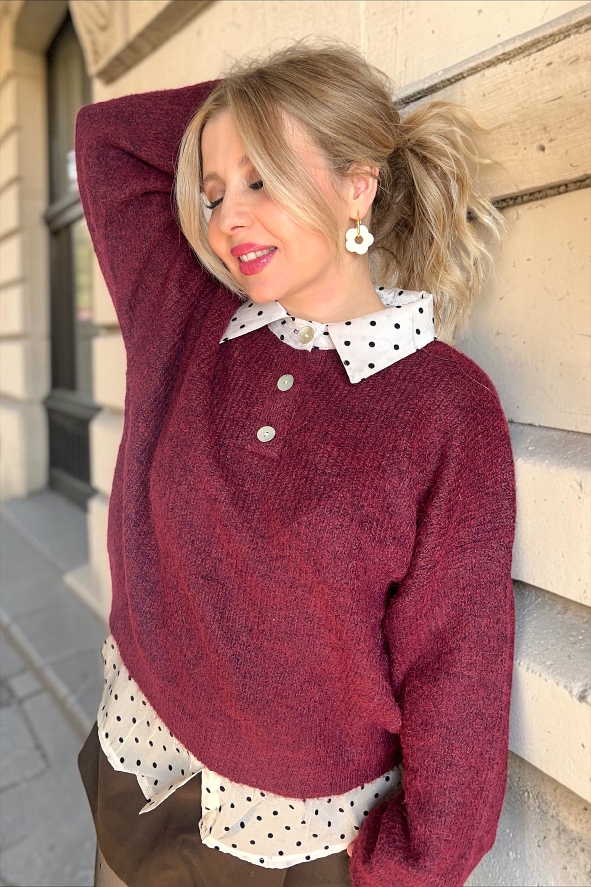 Pull Chemise Robyn Bordeaux