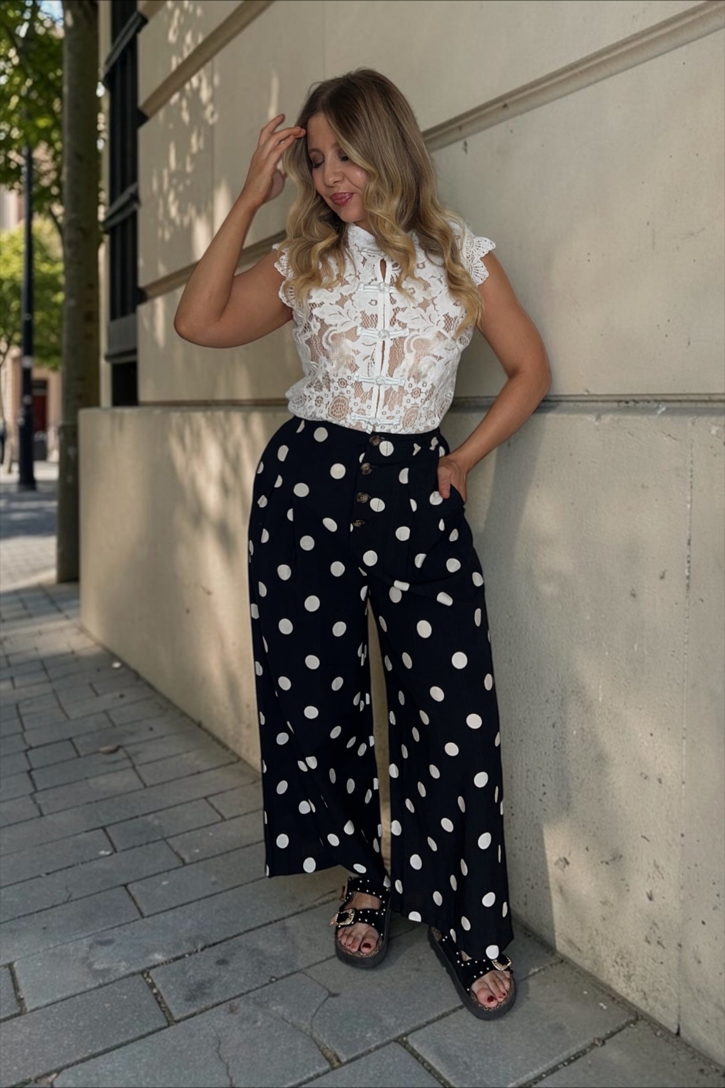 Pantalon Polka Noir