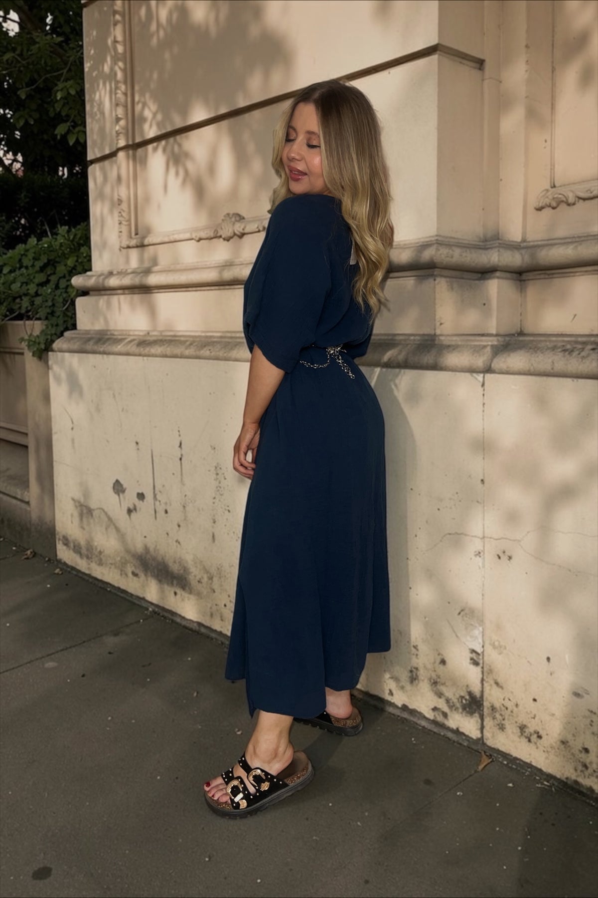Robe Longue Cassie Bleu Marine
