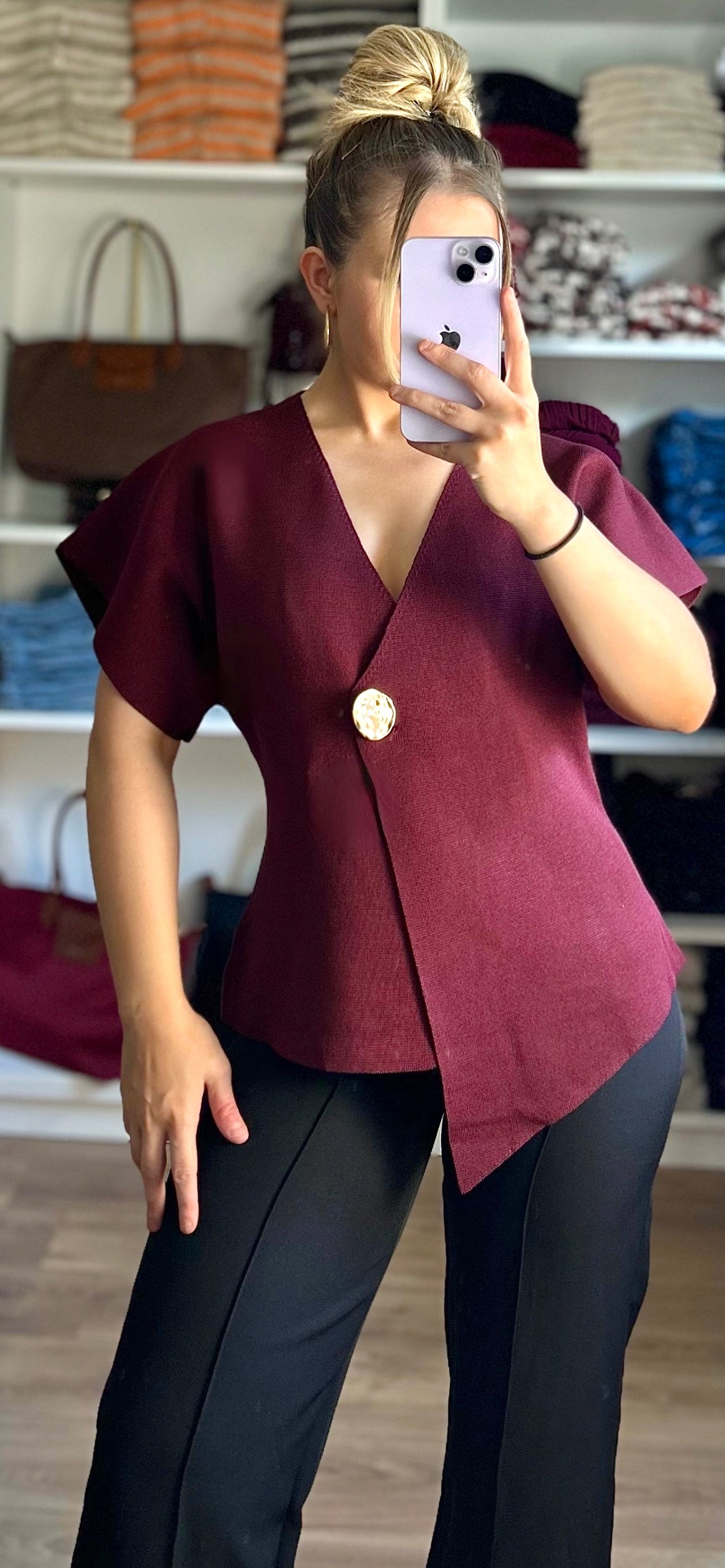 Top Blazer Sophia Bordeaux