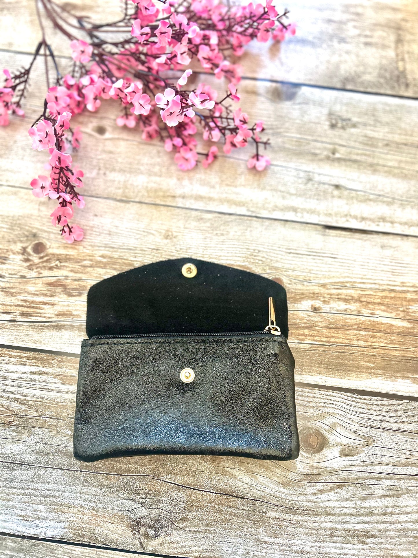 Porte-monnaie June Noir (100% cuir)