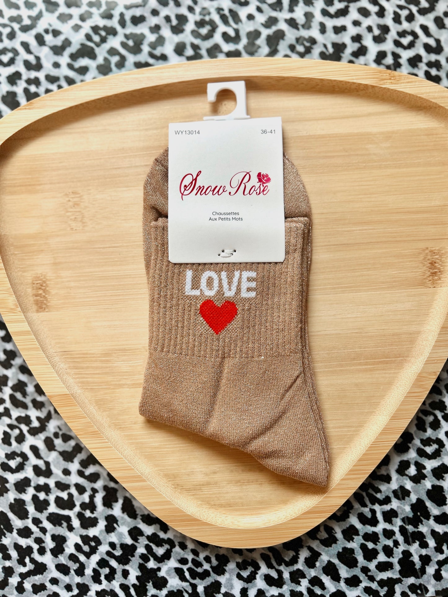 Chaussettes à paillettes « LOVE »