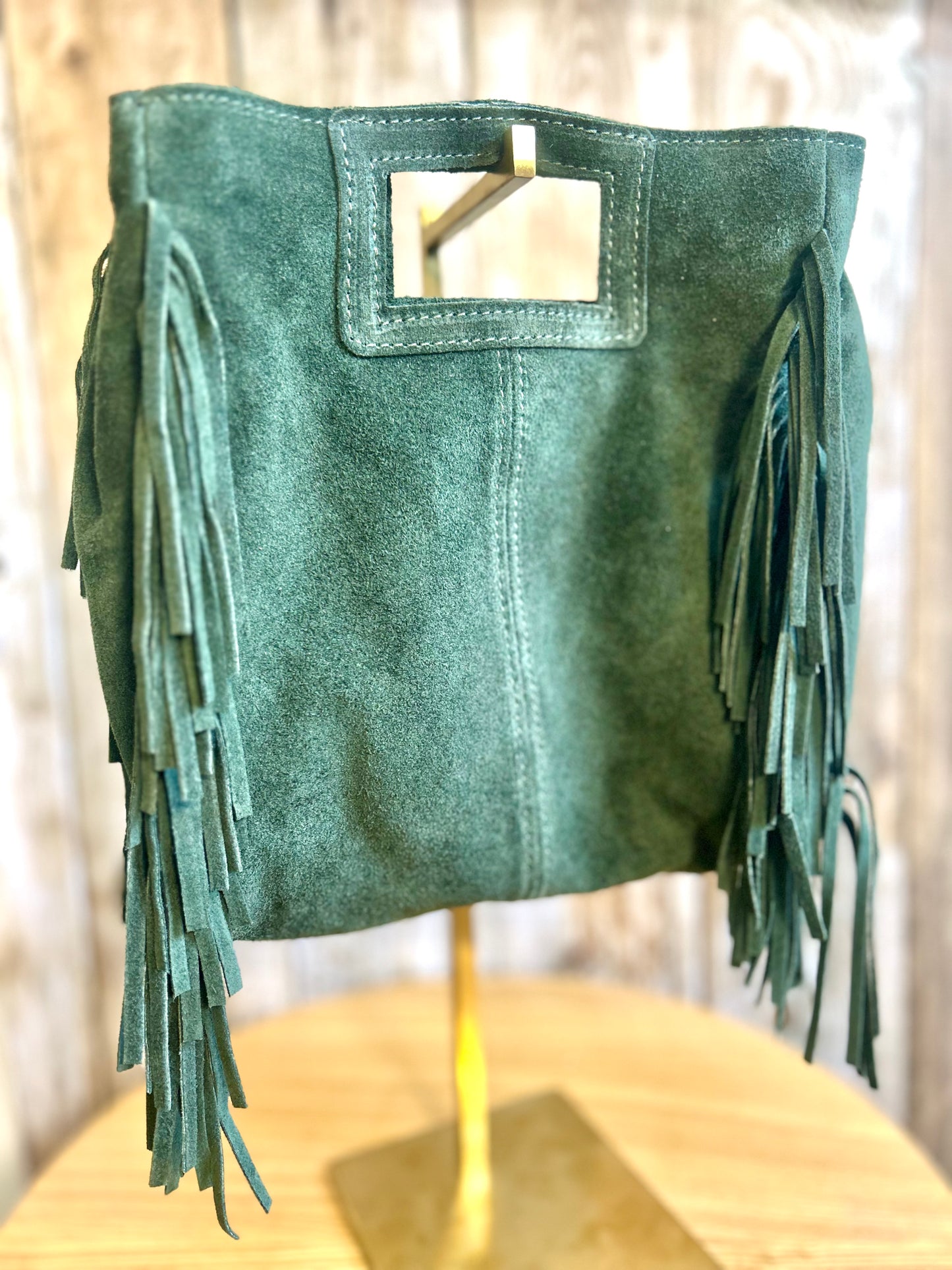 Sac Léane Kaki 100% cuir (taille M)