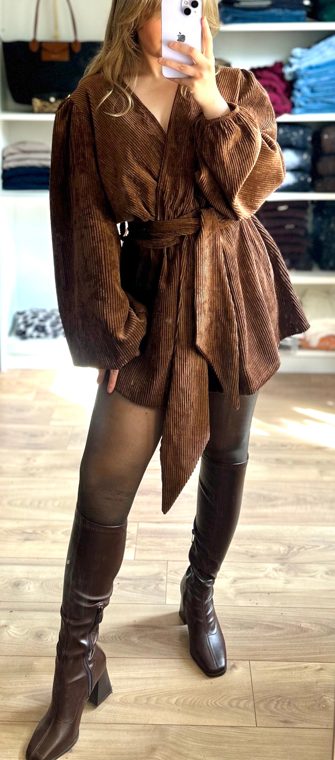 Robe combishort Ariana Marron