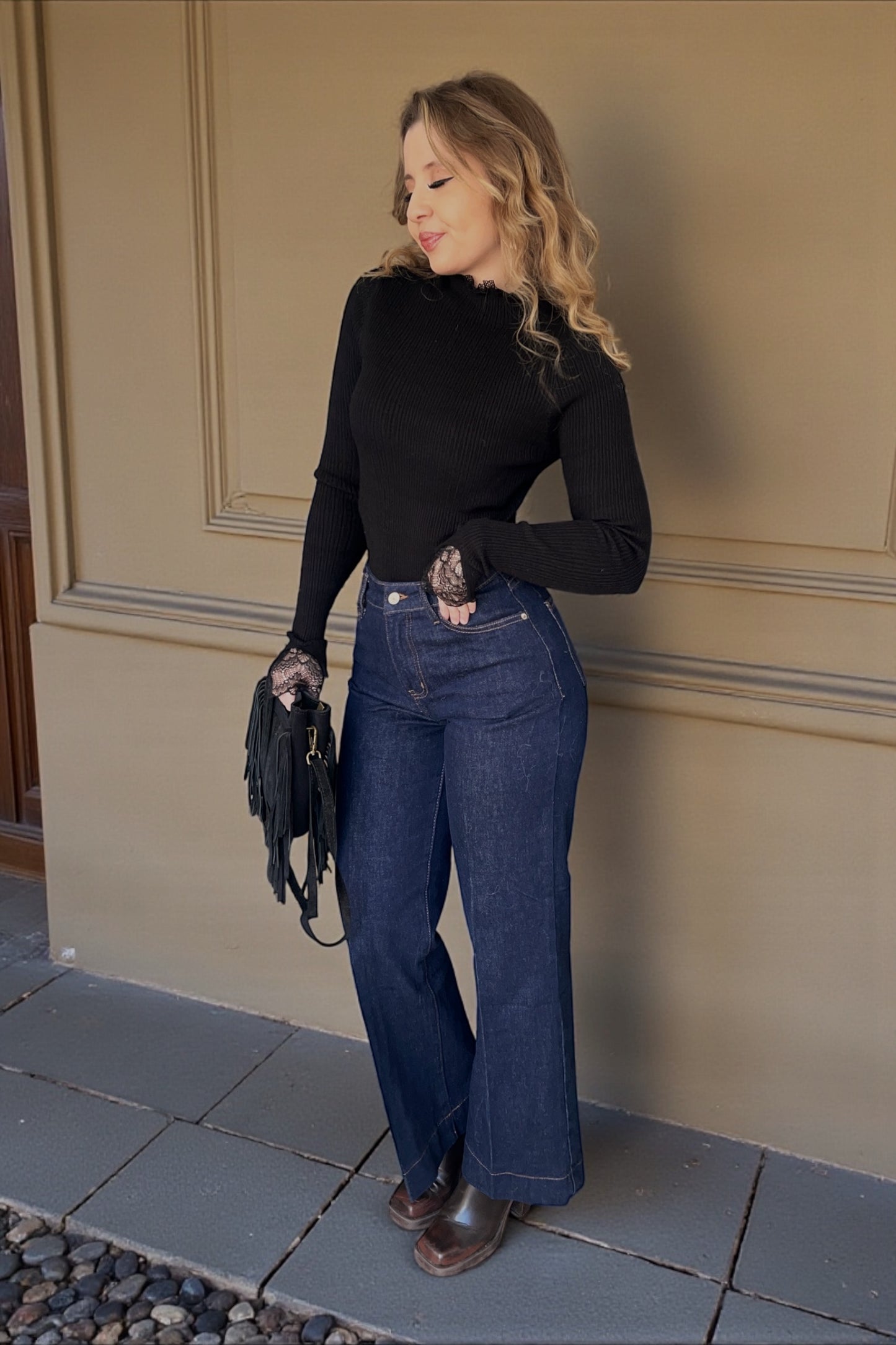 Top dentelle Bérénice Noir