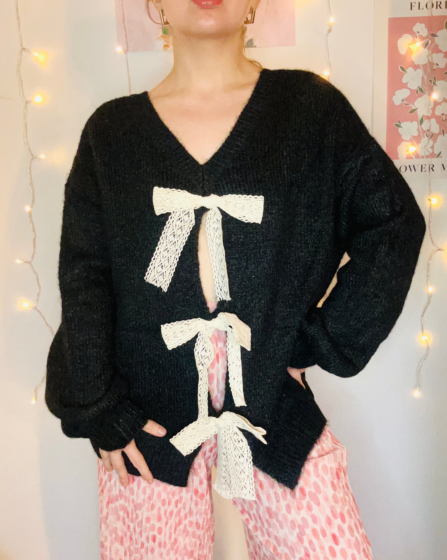 Pull à noeud Rosalie noir