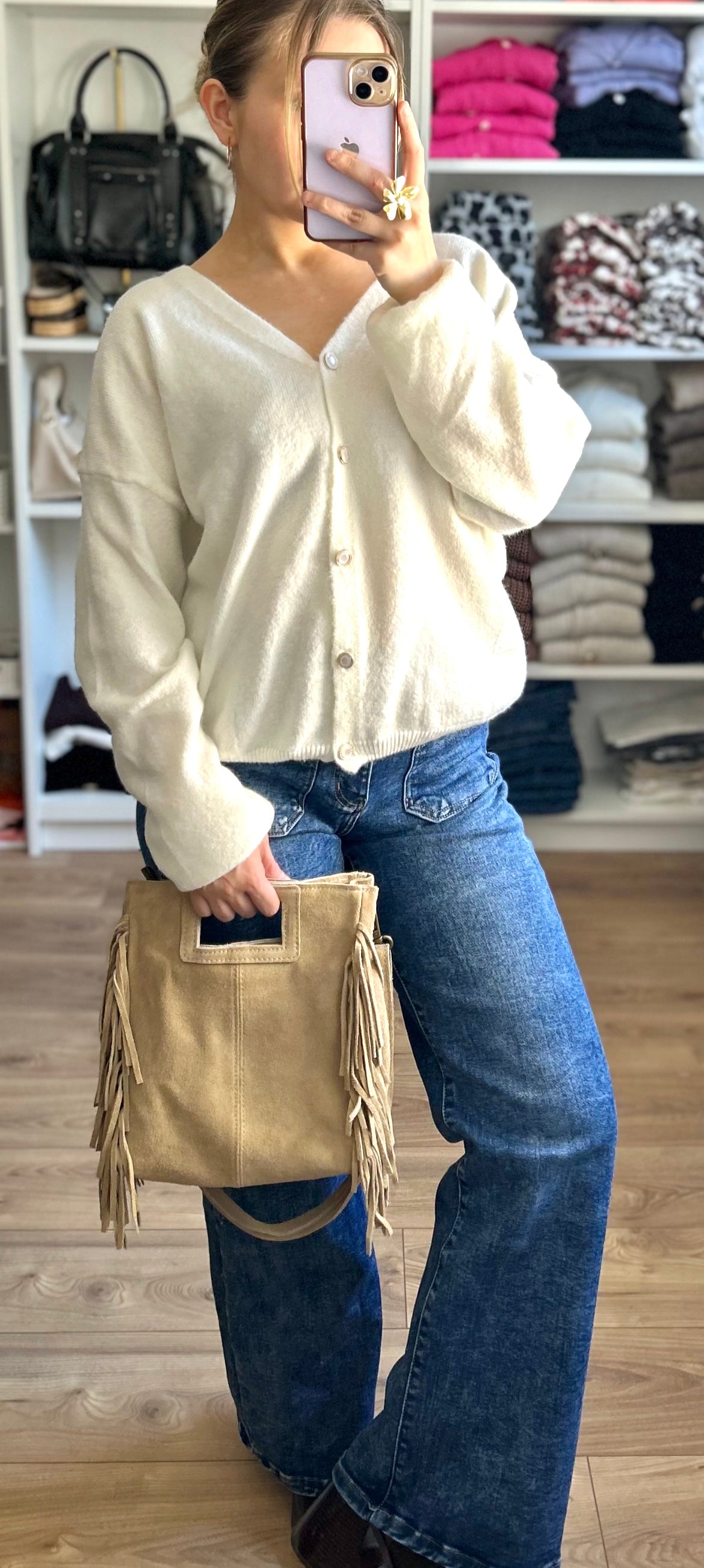 Gilet Léon Écru