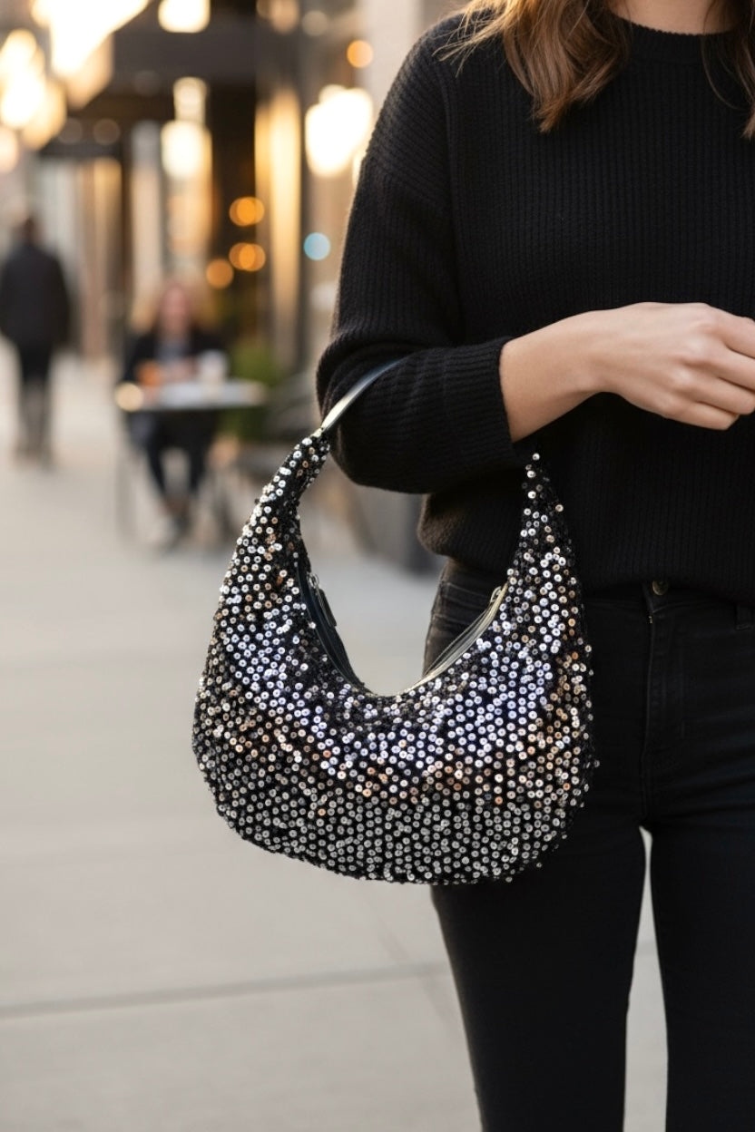 Sac Crystal Argenté