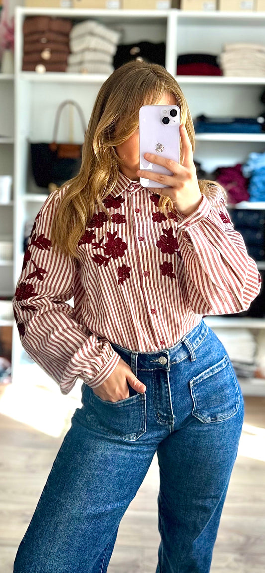 Chemise Claudie Bordeaux