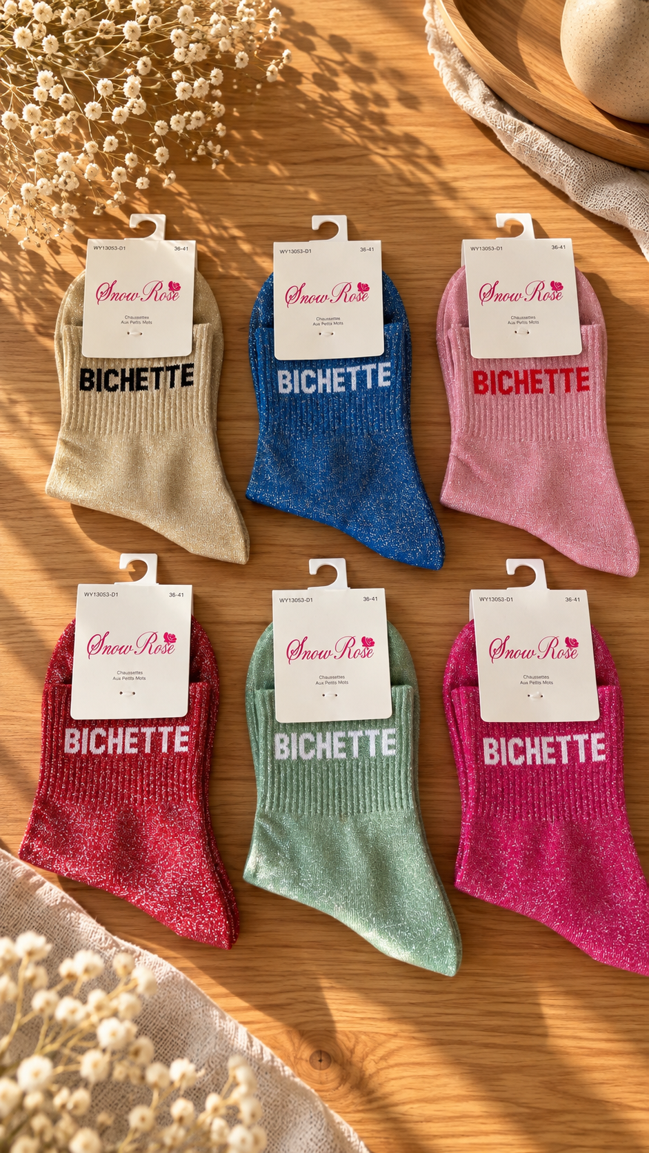Chaussettes à paillettes « BICHETTE »