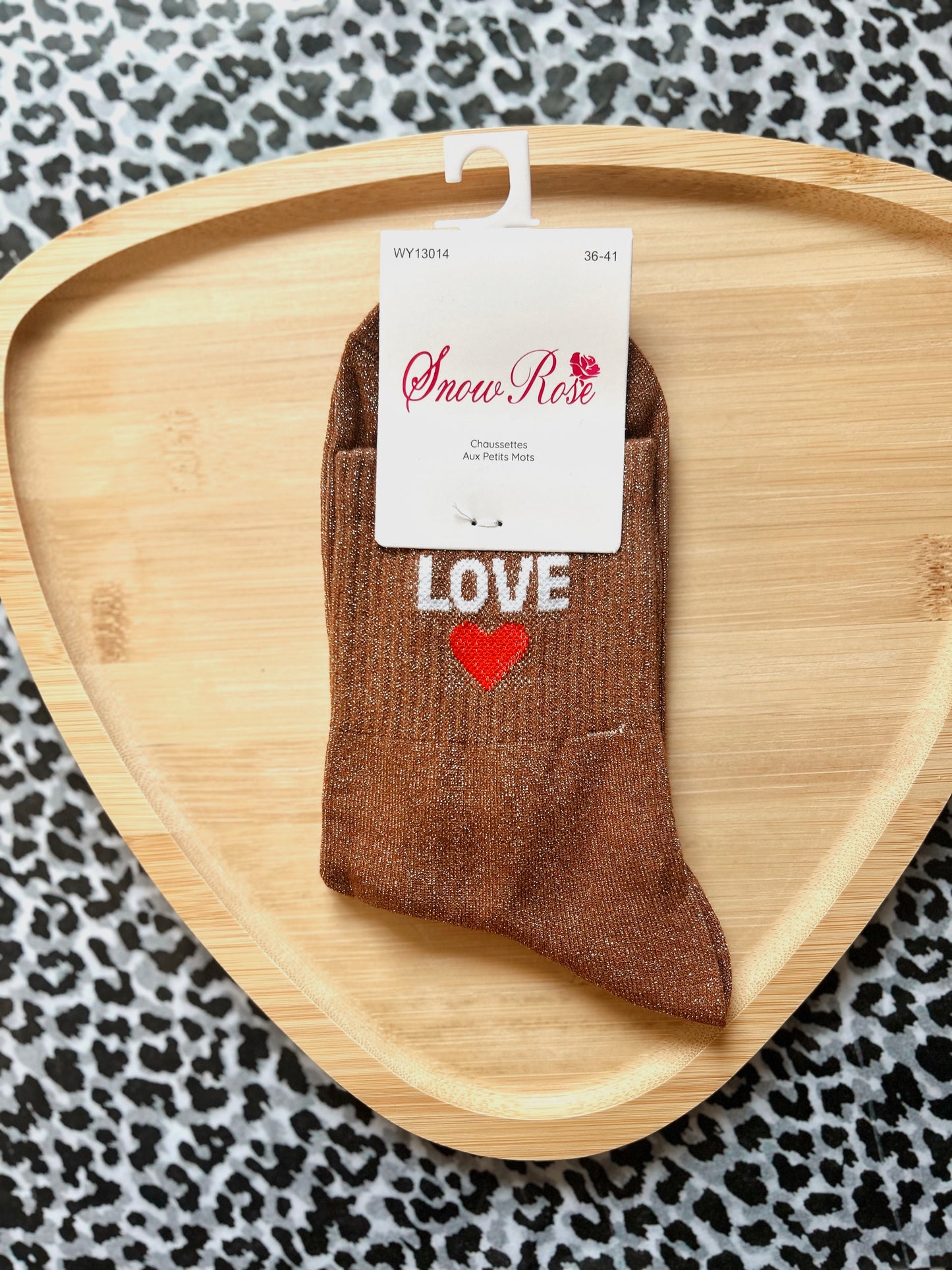 Chaussettes à paillettes « LOVE »