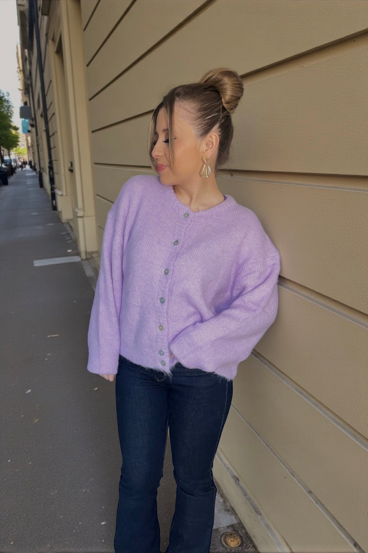 Gilet Cléo Lilas