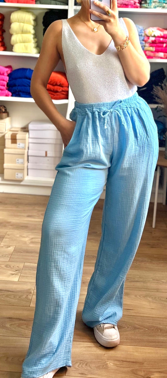 Pantalon Tao Bleu Clair
