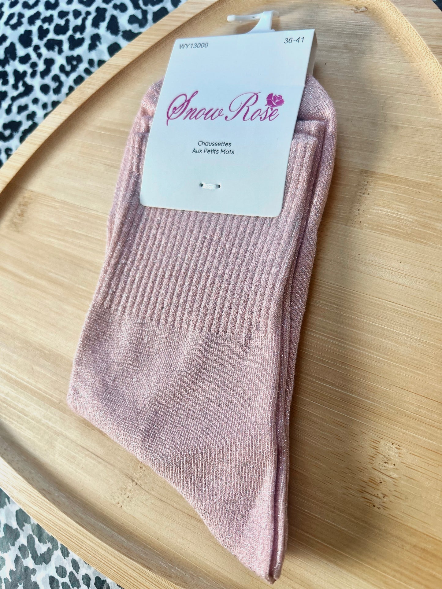 Chaussettes à paillettes unies