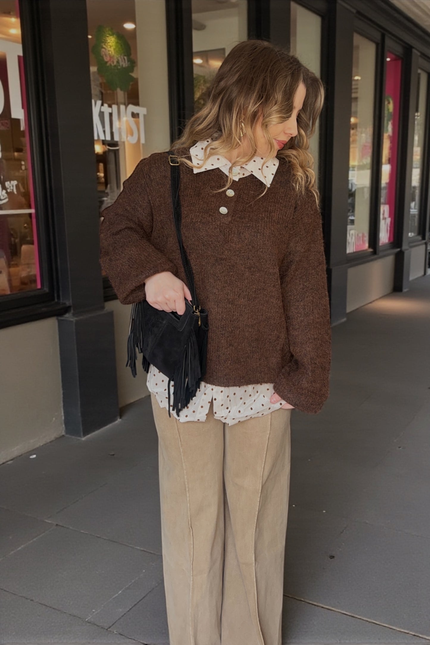 Pull Chemise Robyn Chocolat