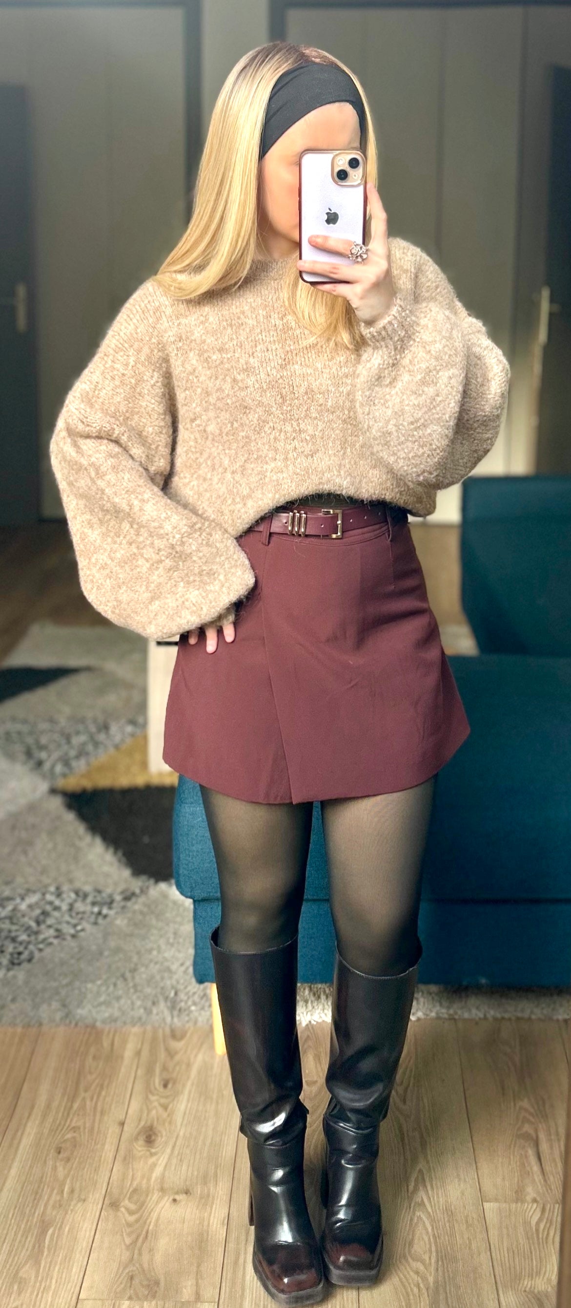 Jupe Short Maddy Bordeaux