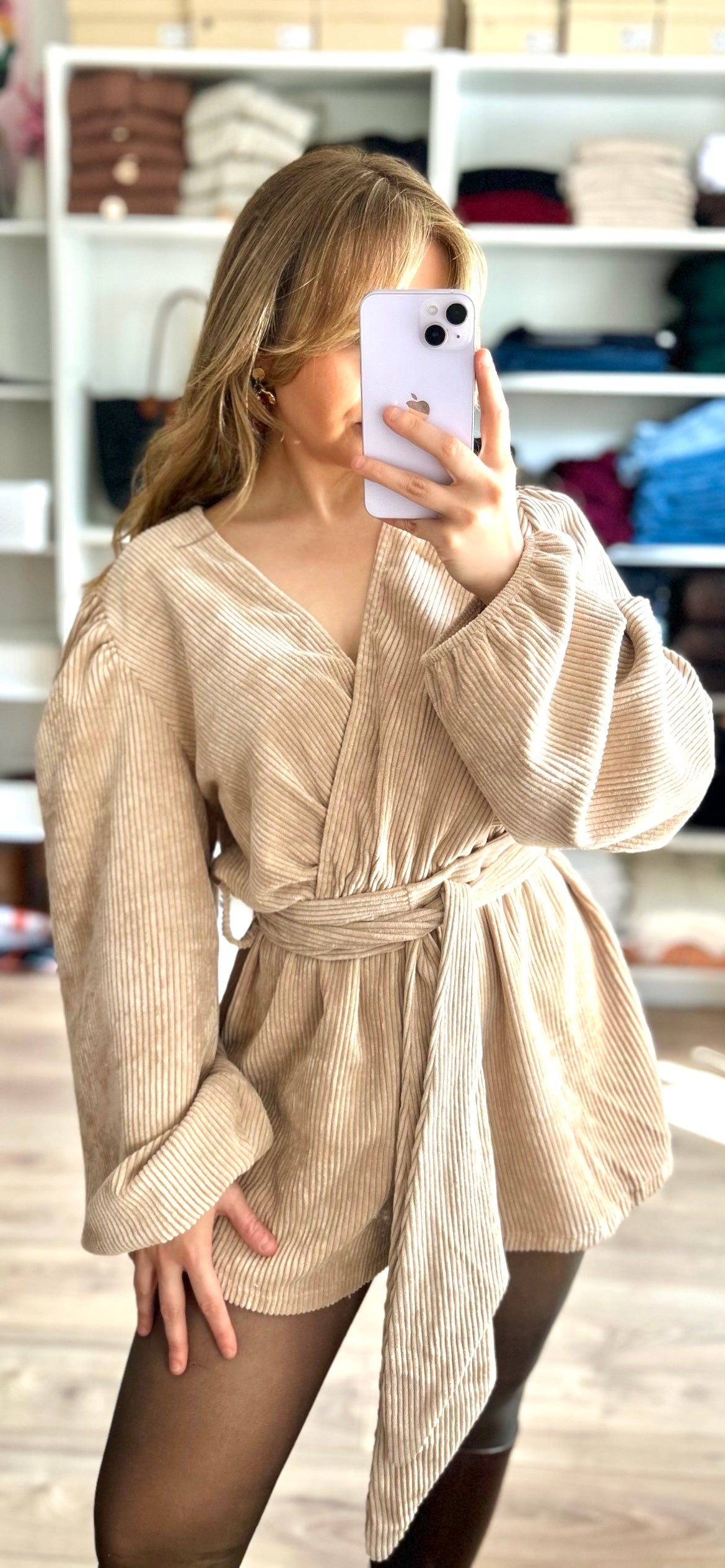 Robe combishort Ariana Beige