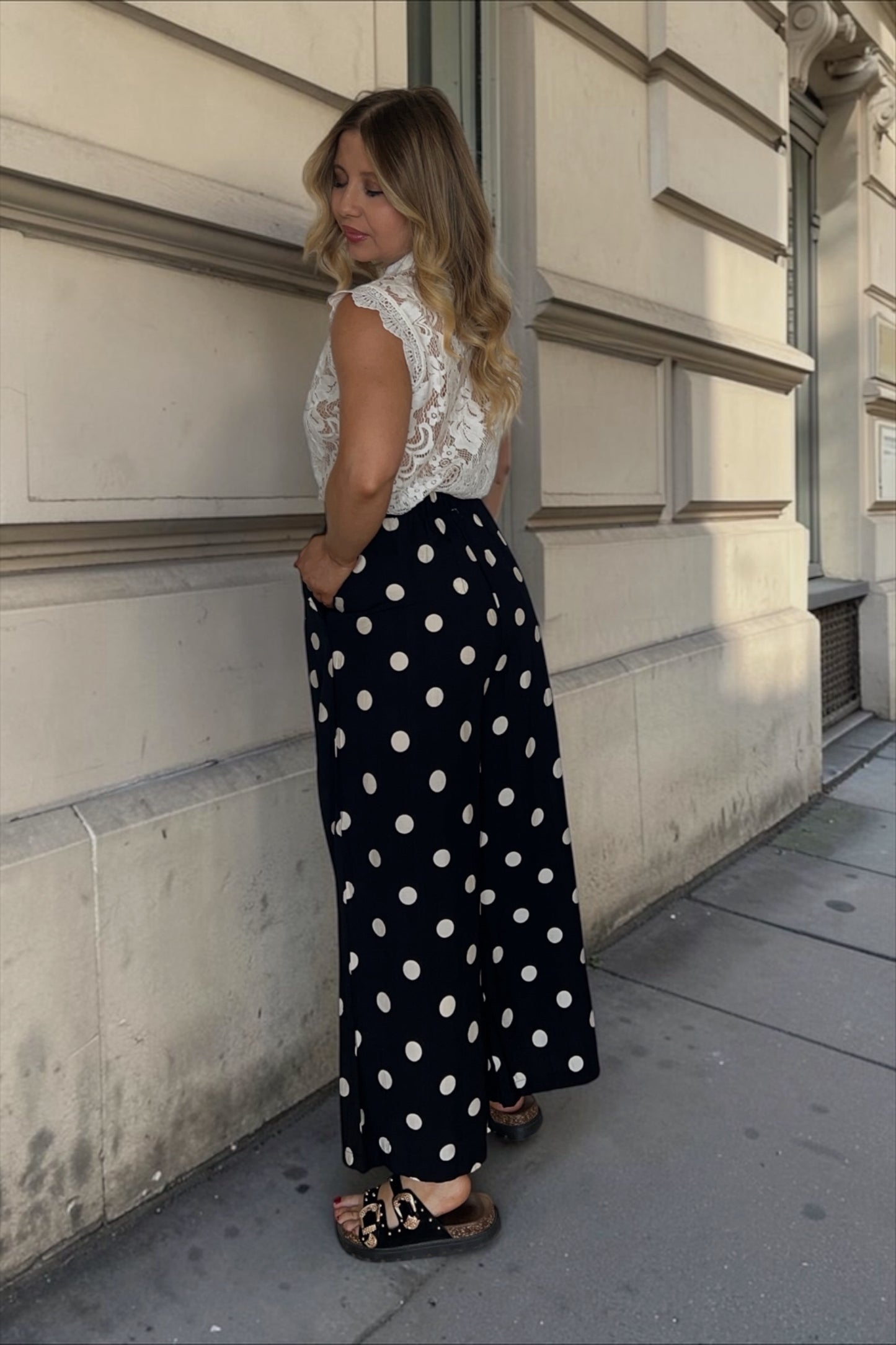 Pantalon Polka Noir