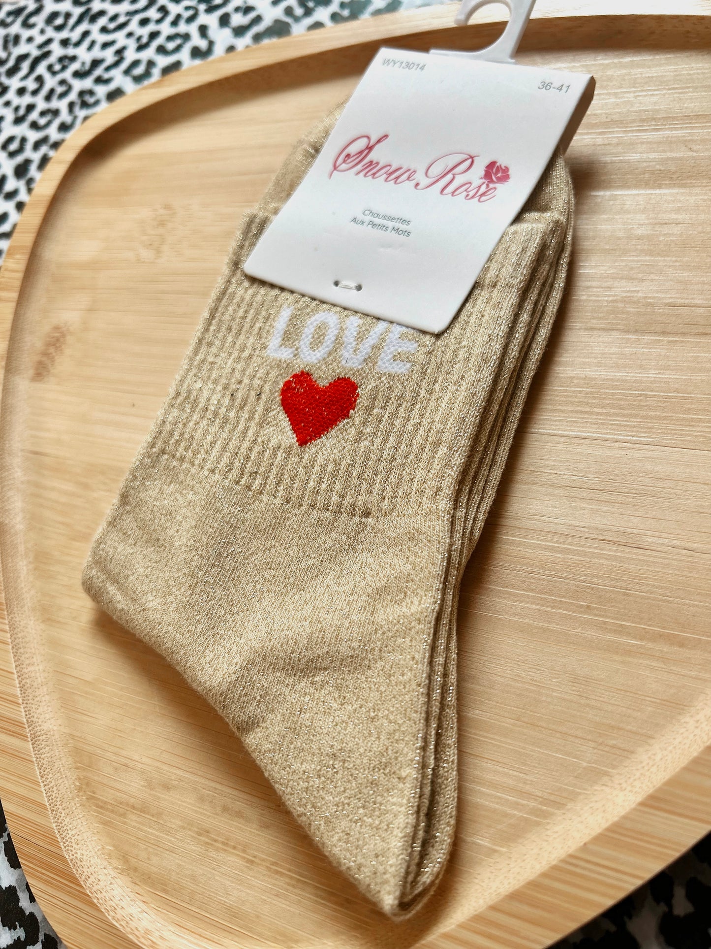 Chaussettes à paillettes « LOVE »