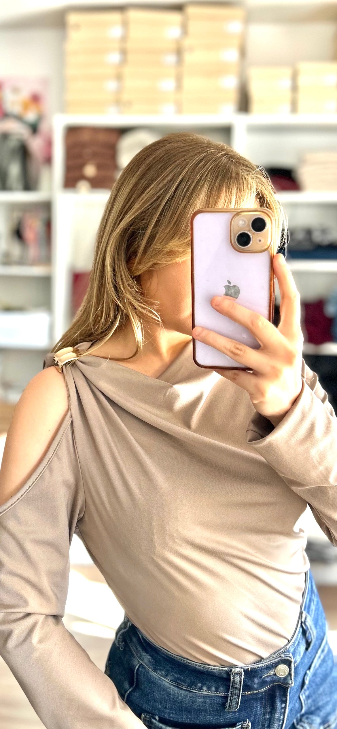 Top Cléa Taupe