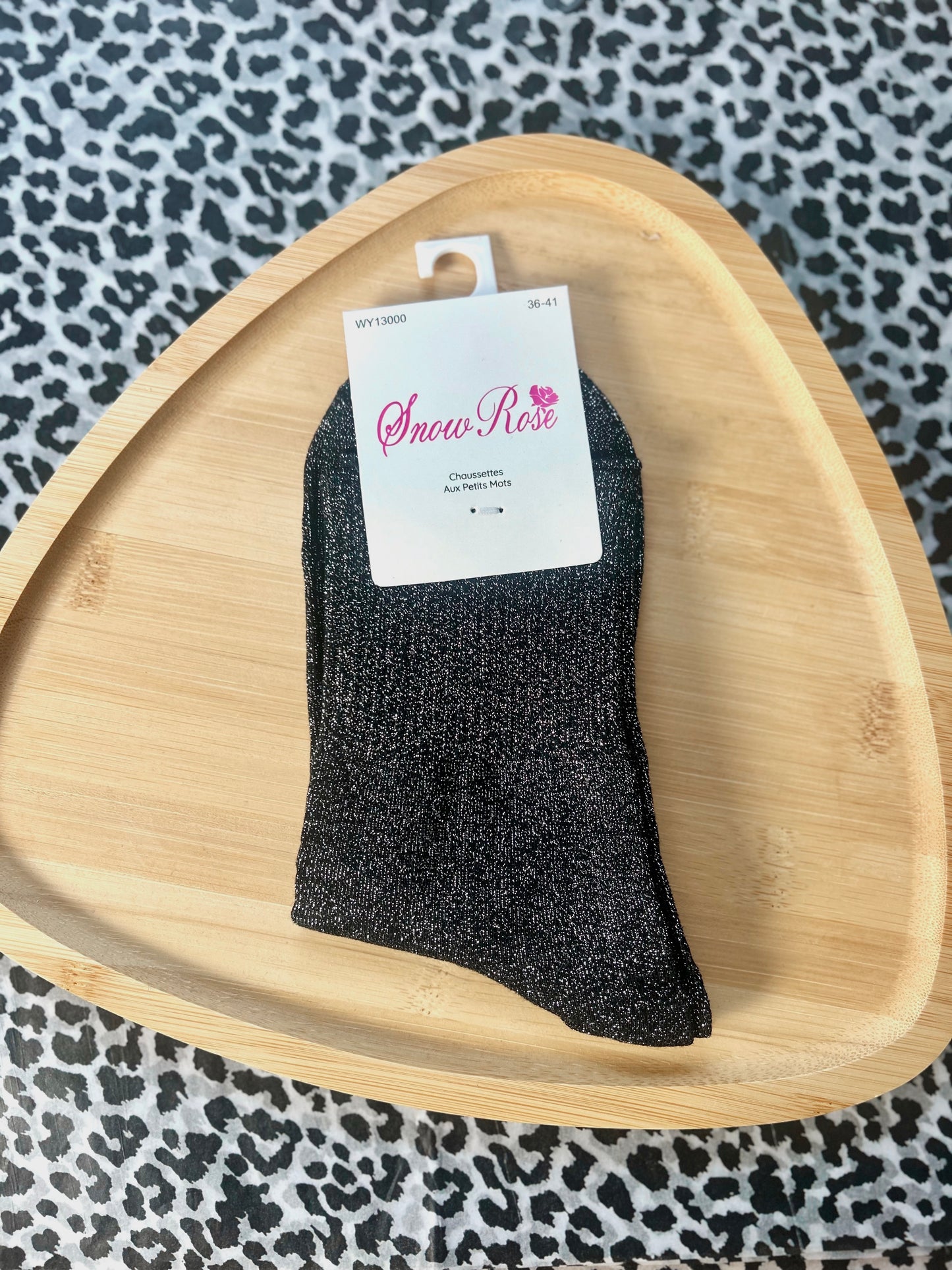 Chaussettes à paillettes unies