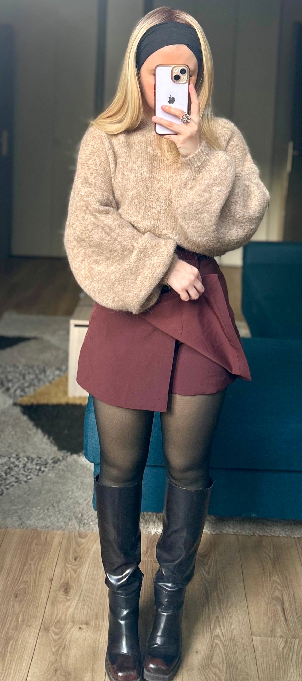 Jupe Short Maddy Bordeaux