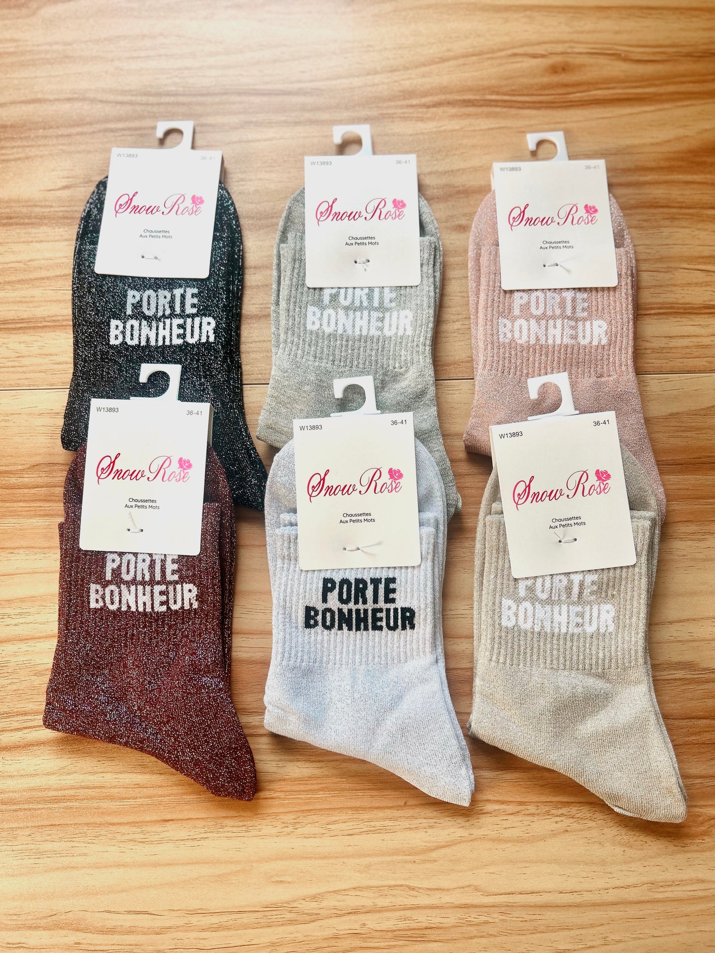 Chaussettes à paillettes « PORTE-BONHEUR »