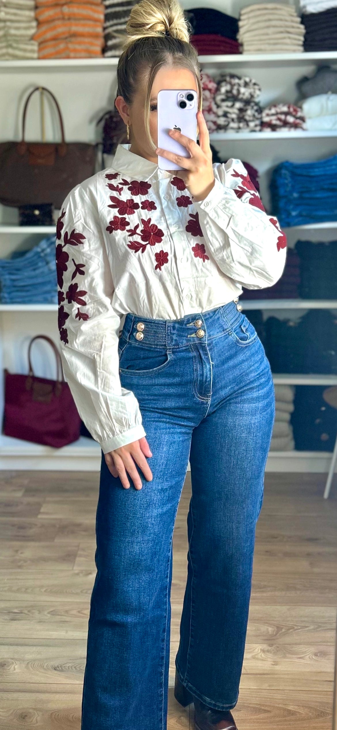 Chemise Morgan Bordeaux