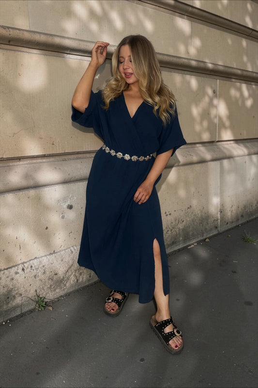 Robe Longue Cassie Bleu Marine