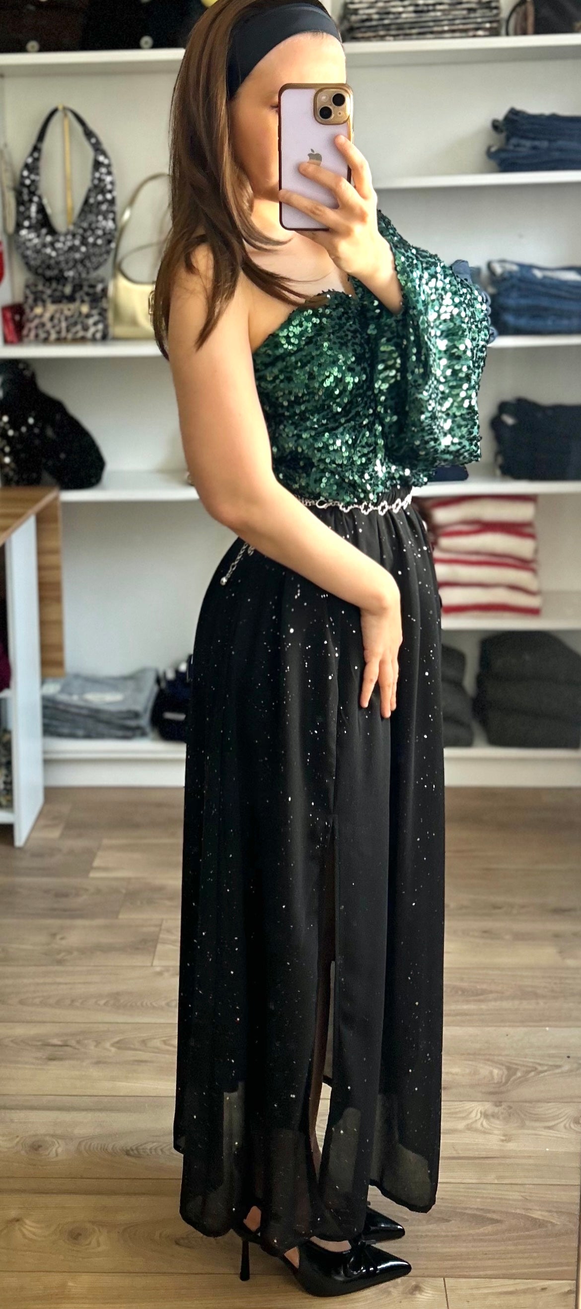 Jupe Raven à Paillettes